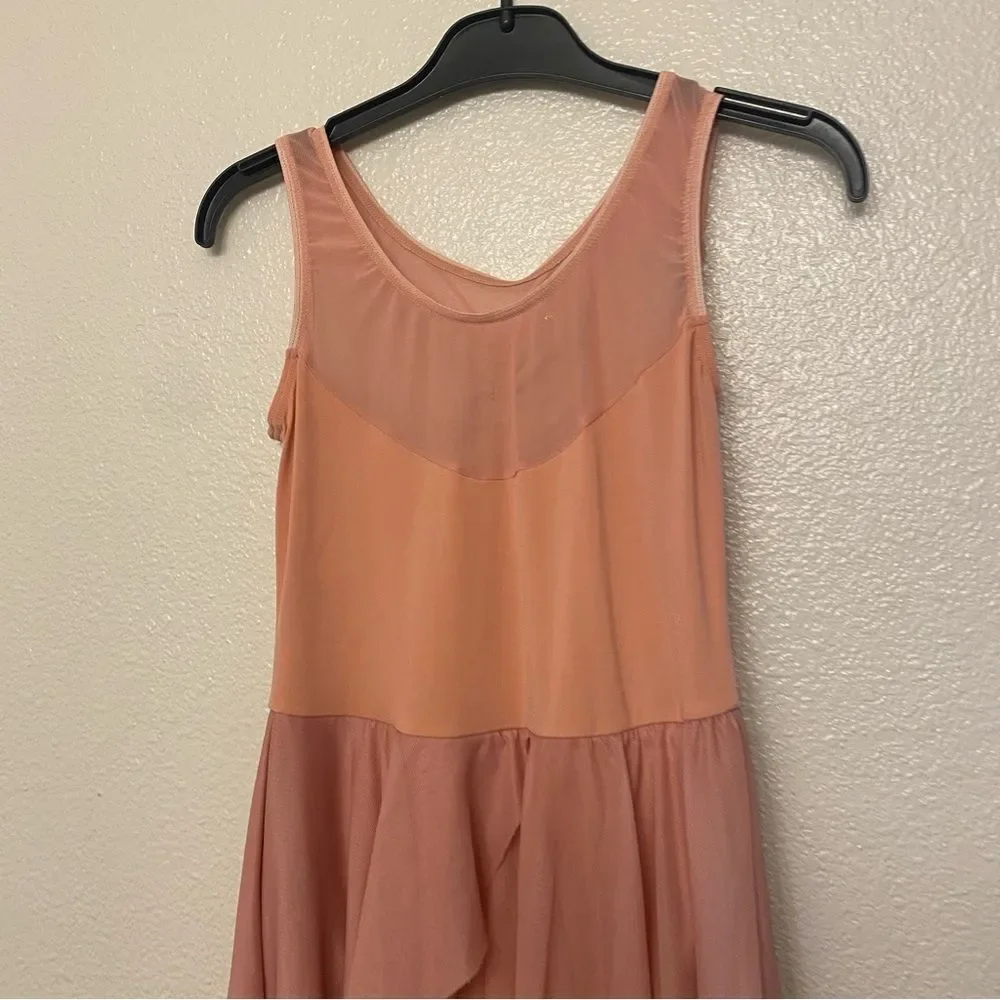 Dance Costume lyrical pink peach maxi dress Just Around Riverbend 14127 LC child